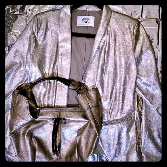 Silver Leather and Bullet Bag - Picture 1 of 7